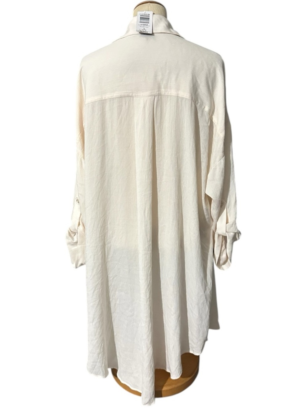 Torrid Gauze Open Front Shirt Kimono NWT Dew Size 1X - Picture 4 of 5